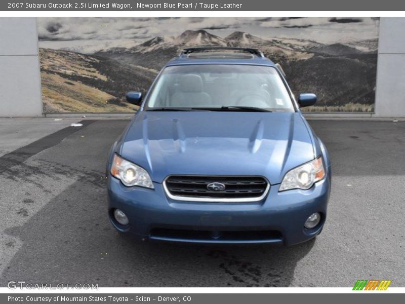 Newport Blue Pearl / Taupe Leather 2007 Subaru Outback 2.5i Limited Wagon