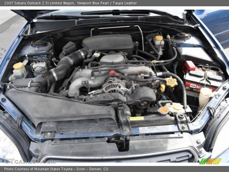 Newport Blue Pearl / Taupe Leather 2007 Subaru Outback 2.5i Limited Wagon