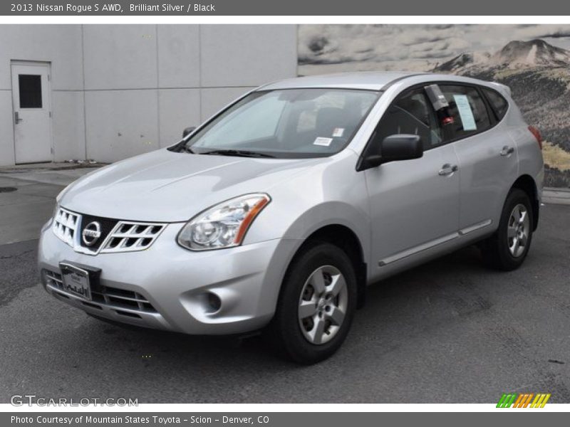 Brilliant Silver / Black 2013 Nissan Rogue S AWD