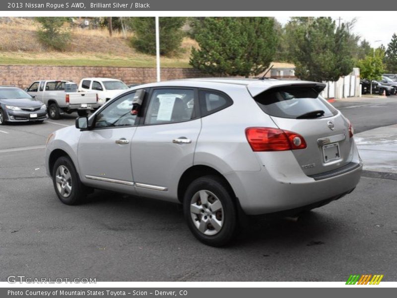 Brilliant Silver / Black 2013 Nissan Rogue S AWD