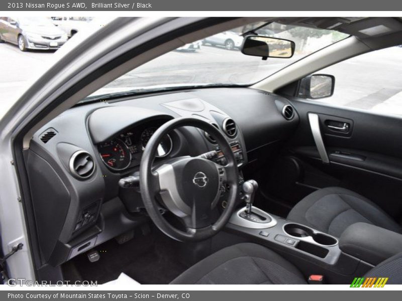 Brilliant Silver / Black 2013 Nissan Rogue S AWD