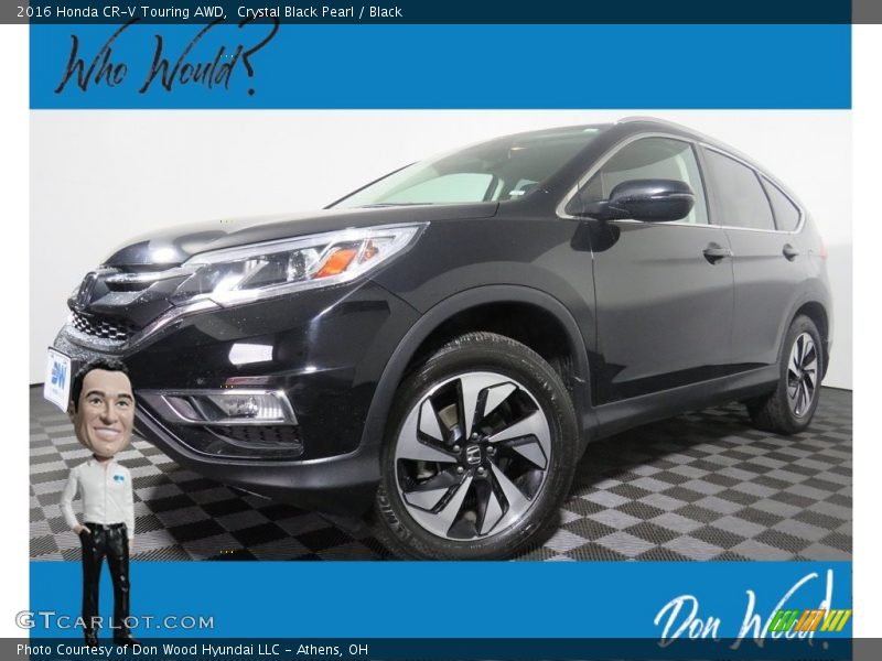 Crystal Black Pearl / Black 2016 Honda CR-V Touring AWD