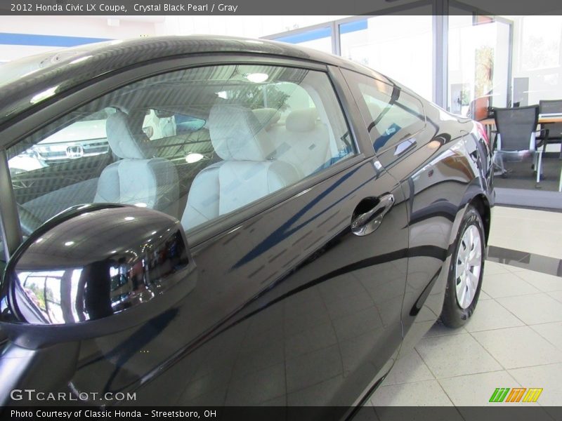 Crystal Black Pearl / Gray 2012 Honda Civic LX Coupe