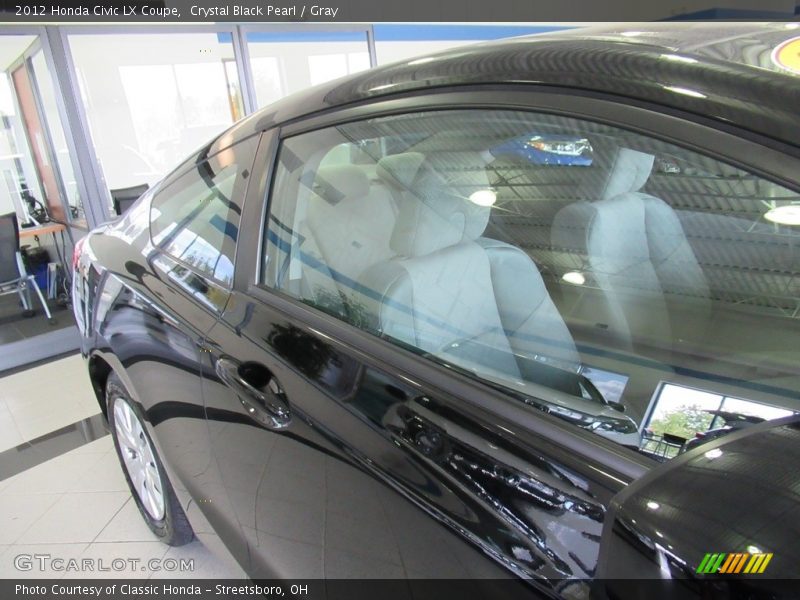 Crystal Black Pearl / Gray 2012 Honda Civic LX Coupe