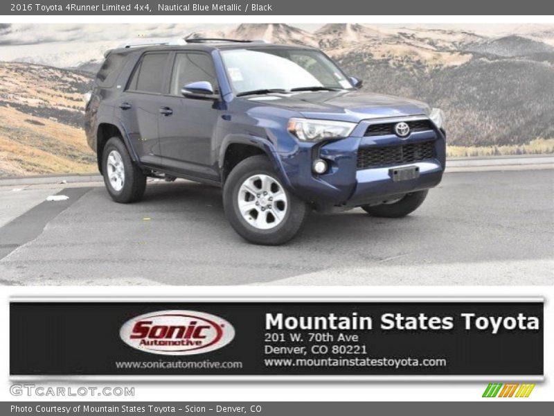 Nautical Blue Metallic / Black 2016 Toyota 4Runner Limited 4x4