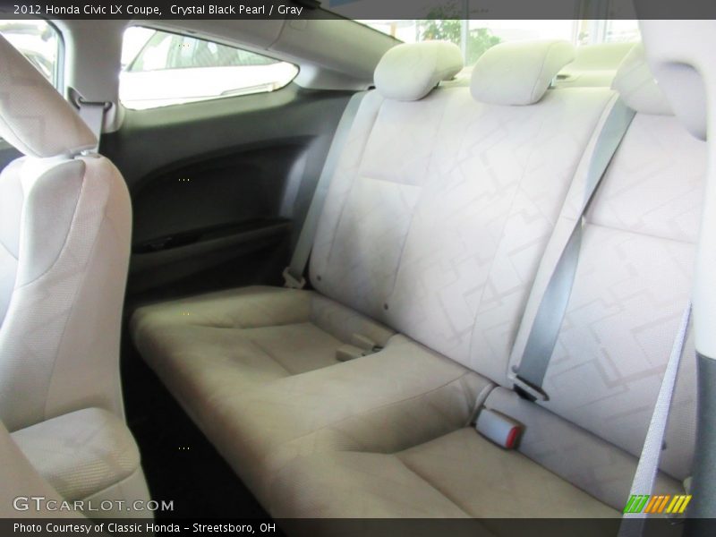 Crystal Black Pearl / Gray 2012 Honda Civic LX Coupe