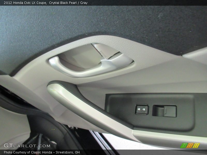 Crystal Black Pearl / Gray 2012 Honda Civic LX Coupe