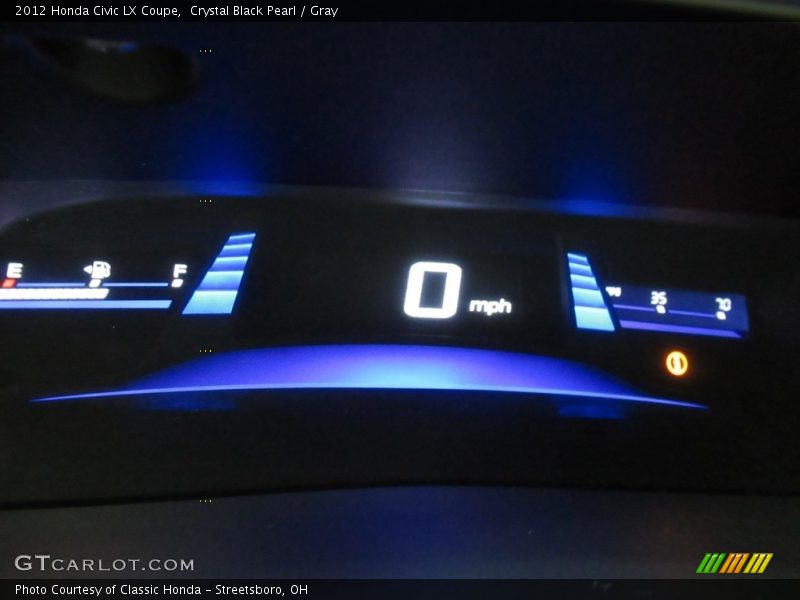 Crystal Black Pearl / Gray 2012 Honda Civic LX Coupe