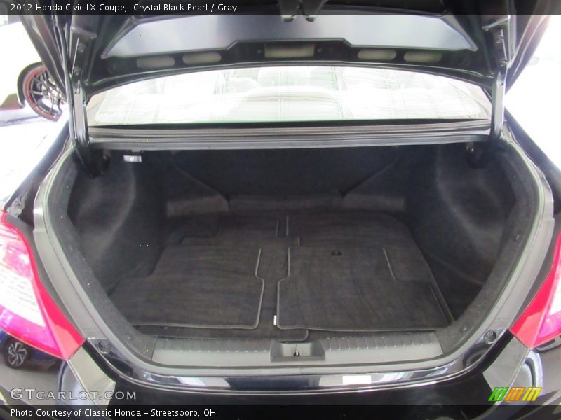 Crystal Black Pearl / Gray 2012 Honda Civic LX Coupe