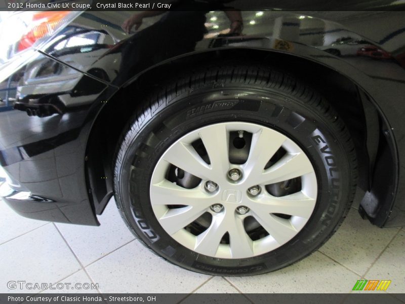 Crystal Black Pearl / Gray 2012 Honda Civic LX Coupe