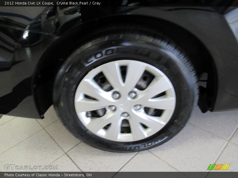 Crystal Black Pearl / Gray 2012 Honda Civic LX Coupe