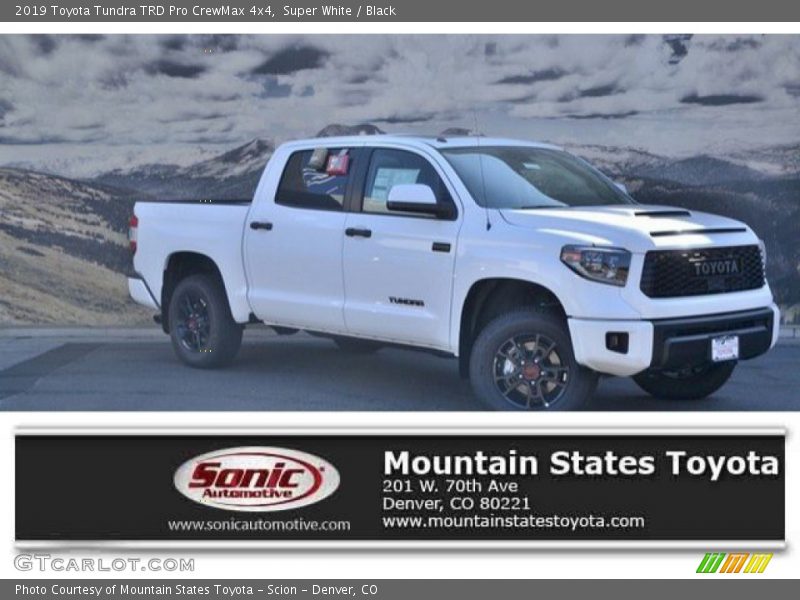 Super White / Black 2019 Toyota Tundra TRD Pro CrewMax 4x4