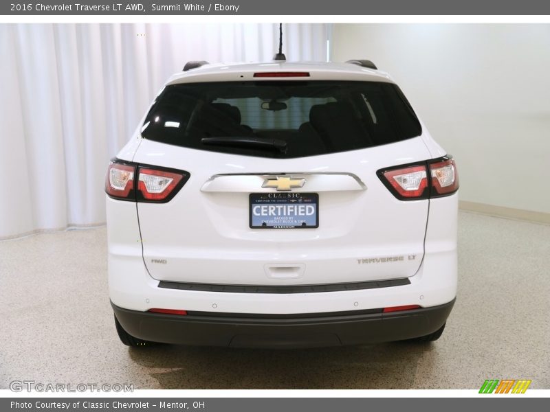 Summit White / Ebony 2016 Chevrolet Traverse LT AWD