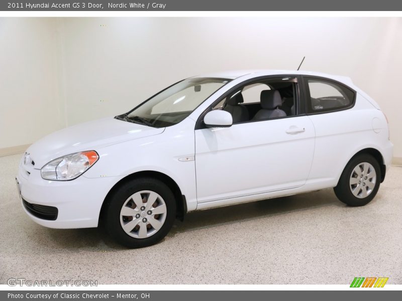 Nordic White / Gray 2011 Hyundai Accent GS 3 Door