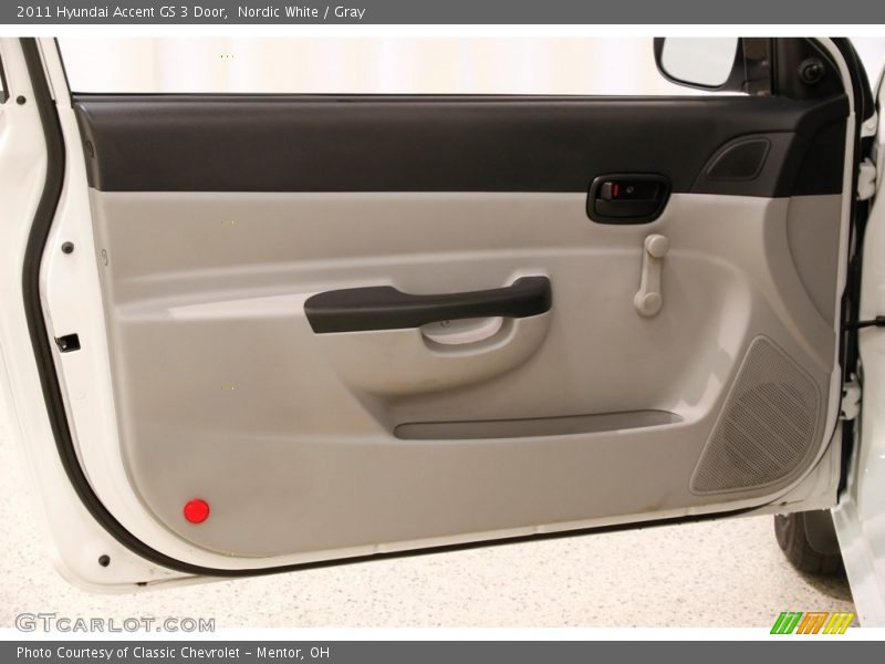Nordic White / Gray 2011 Hyundai Accent GS 3 Door