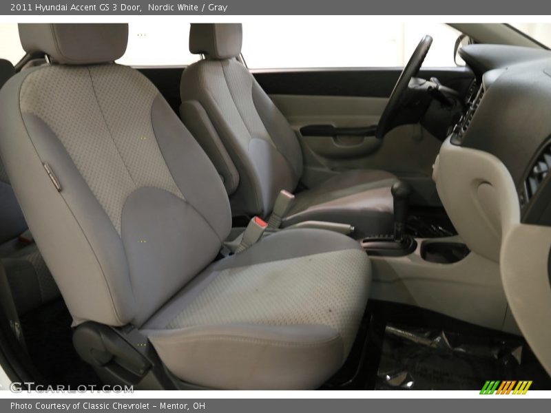 Nordic White / Gray 2011 Hyundai Accent GS 3 Door