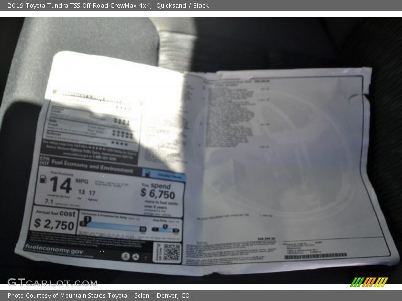 Quicksand / Black 2019 Toyota Tundra TSS Off Road CrewMax 4x4