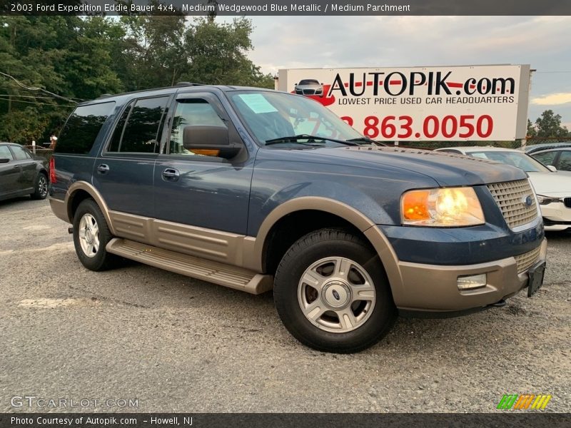Medium Wedgewood Blue Metallic / Medium Parchment 2003 Ford Expedition Eddie Bauer 4x4