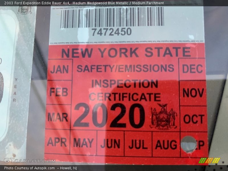 Medium Wedgewood Blue Metallic / Medium Parchment 2003 Ford Expedition Eddie Bauer 4x4