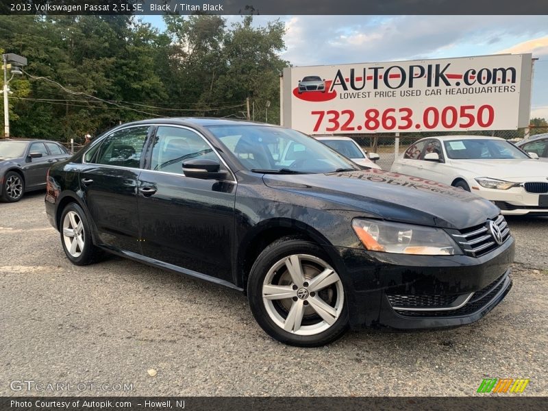 Black / Titan Black 2013 Volkswagen Passat 2.5L SE