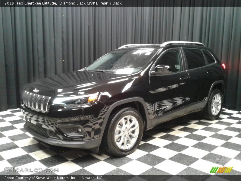 Diamond Black Crystal Pearl / Black 2019 Jeep Cherokee Latitude