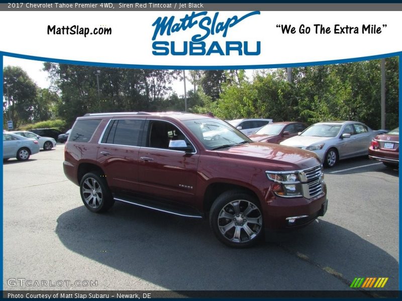 Siren Red Tintcoat / Jet Black 2017 Chevrolet Tahoe Premier 4WD