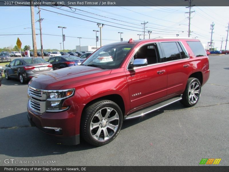 Siren Red Tintcoat / Jet Black 2017 Chevrolet Tahoe Premier 4WD