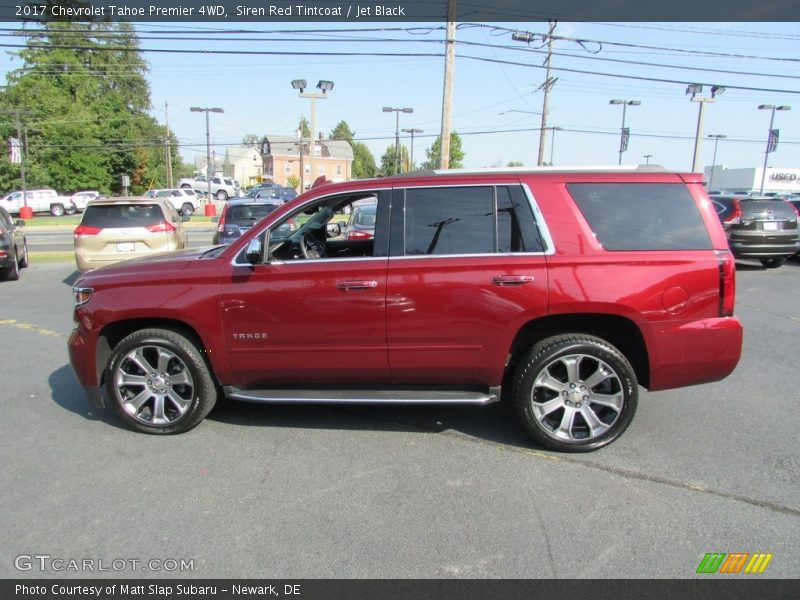 Siren Red Tintcoat / Jet Black 2017 Chevrolet Tahoe Premier 4WD