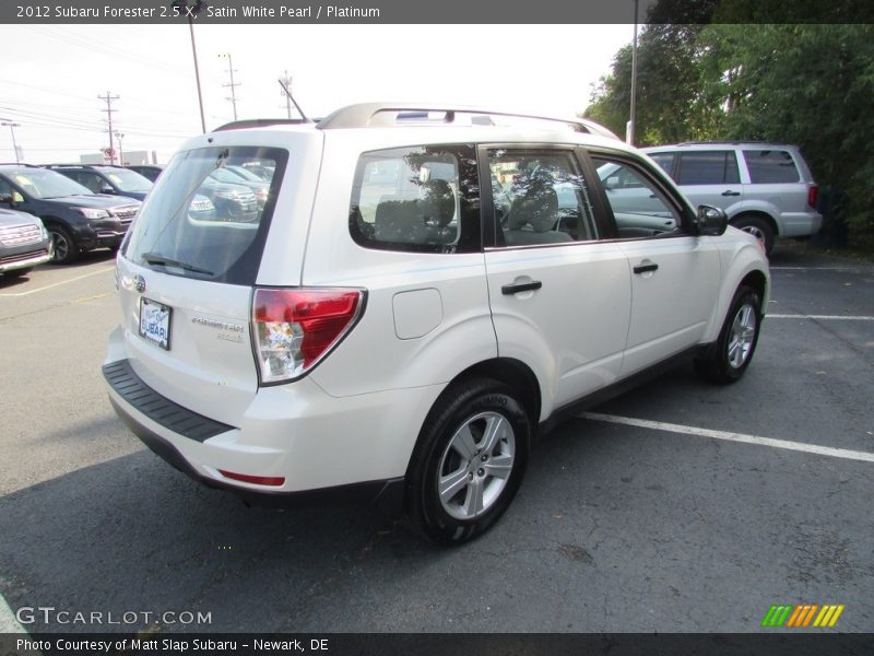 Satin White Pearl / Platinum 2012 Subaru Forester 2.5 X