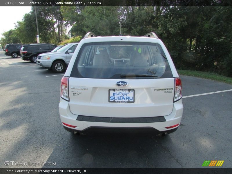 Satin White Pearl / Platinum 2012 Subaru Forester 2.5 X
