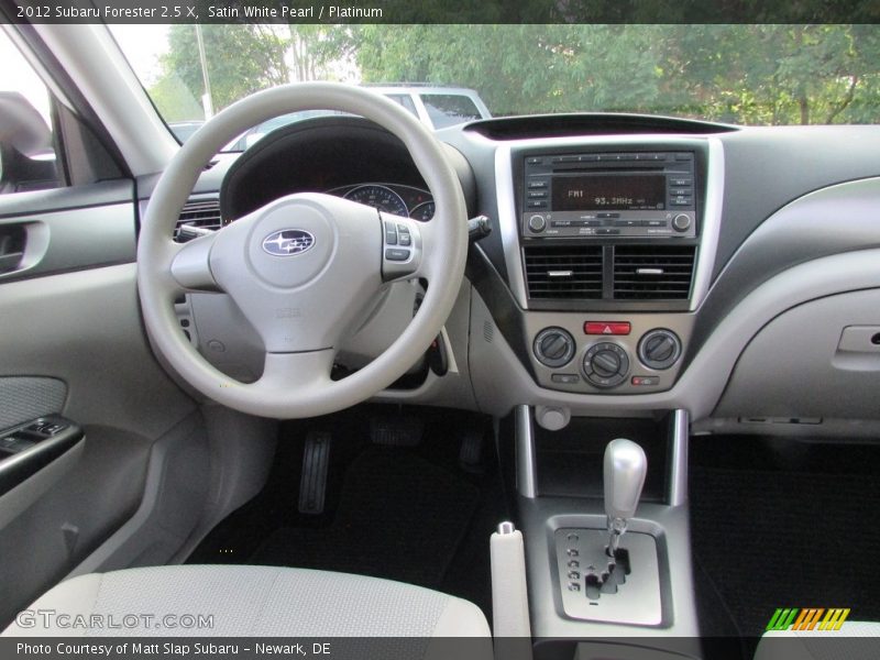 Satin White Pearl / Platinum 2012 Subaru Forester 2.5 X