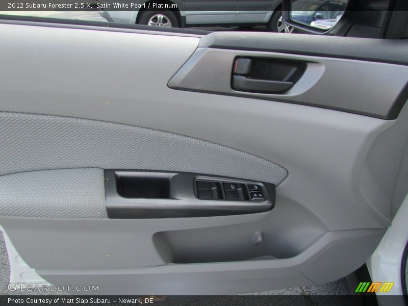 Satin White Pearl / Platinum 2012 Subaru Forester 2.5 X