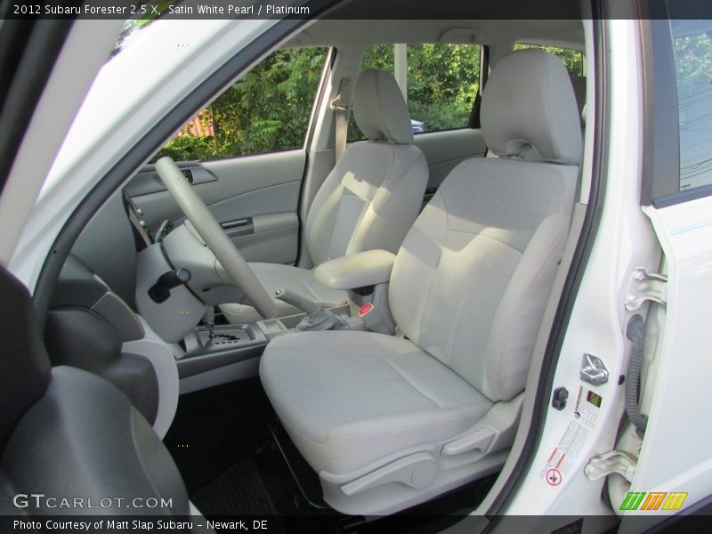 Satin White Pearl / Platinum 2012 Subaru Forester 2.5 X