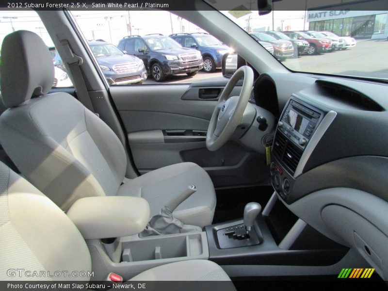 Satin White Pearl / Platinum 2012 Subaru Forester 2.5 X
