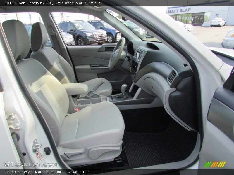 Satin White Pearl / Platinum 2012 Subaru Forester 2.5 X