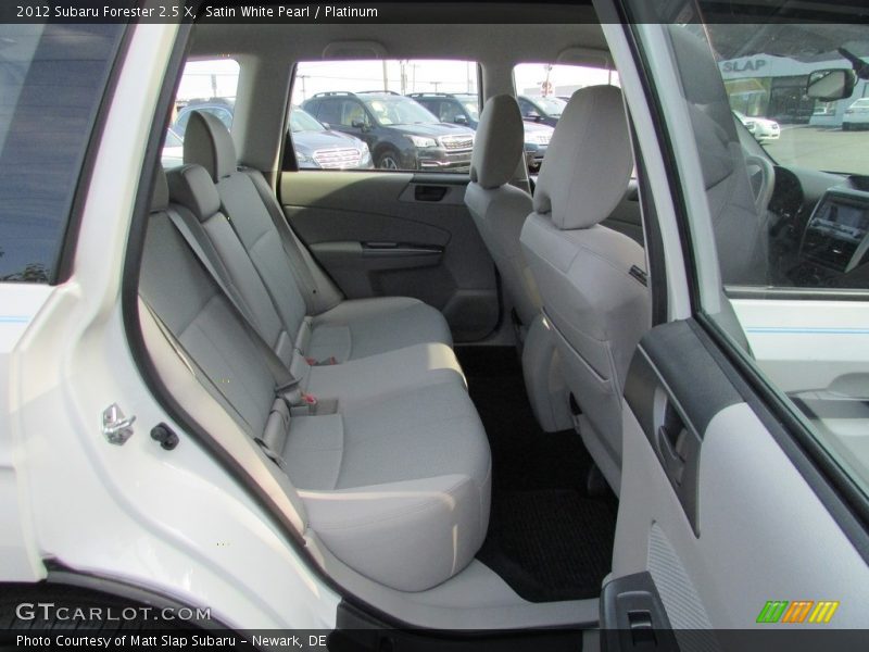 Satin White Pearl / Platinum 2012 Subaru Forester 2.5 X