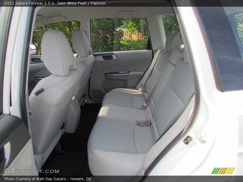 Satin White Pearl / Platinum 2012 Subaru Forester 2.5 X