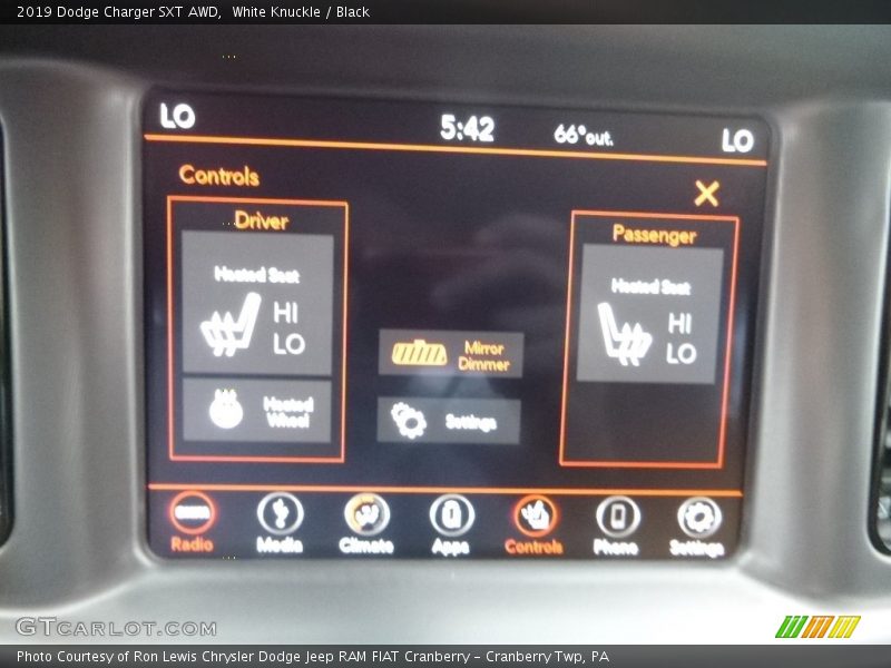 White Knuckle / Black 2019 Dodge Charger SXT AWD