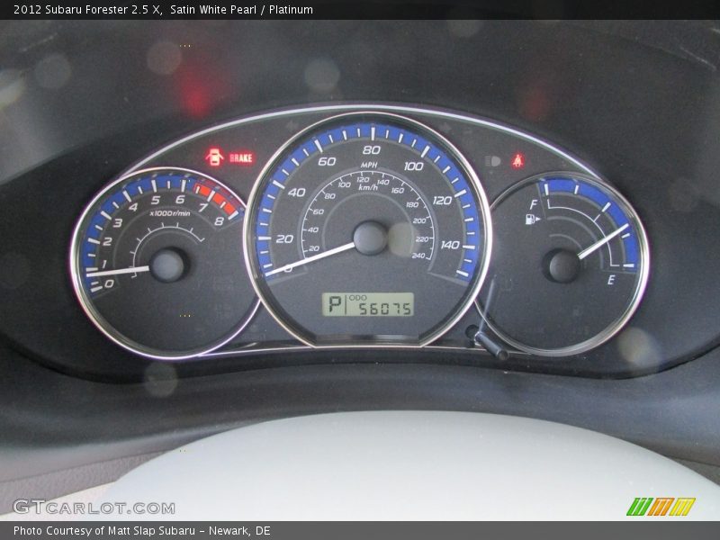 Satin White Pearl / Platinum 2012 Subaru Forester 2.5 X