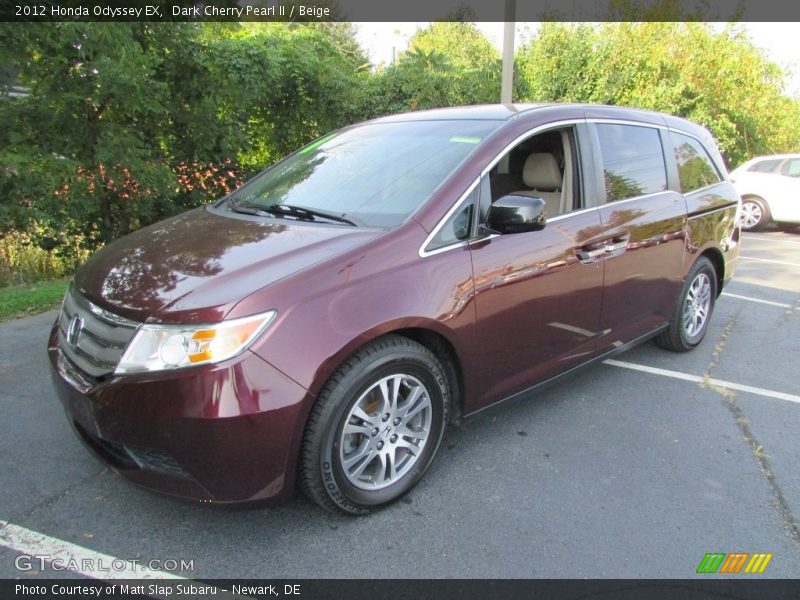 Dark Cherry Pearl II / Beige 2012 Honda Odyssey EX