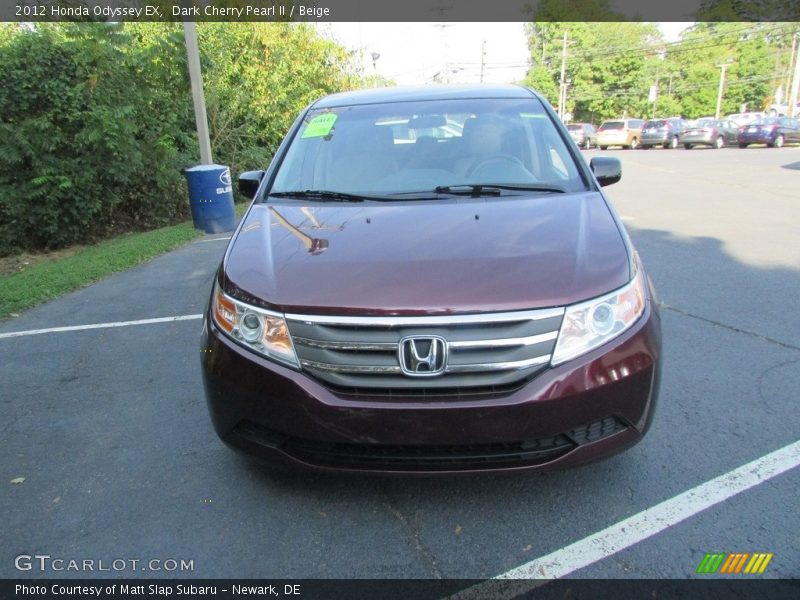 Dark Cherry Pearl II / Beige 2012 Honda Odyssey EX