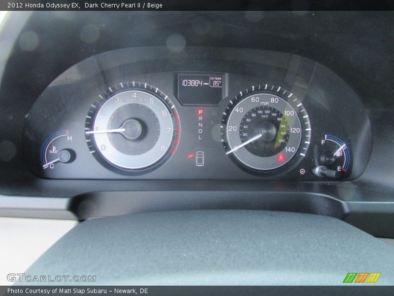 Dark Cherry Pearl II / Beige 2012 Honda Odyssey EX