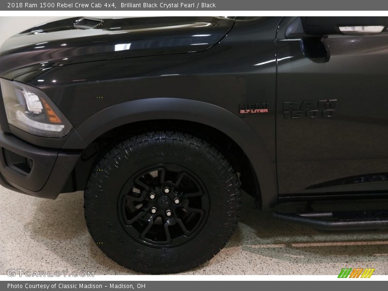 Brilliant Black Crystal Pearl / Black 2018 Ram 1500 Rebel Crew Cab 4x4