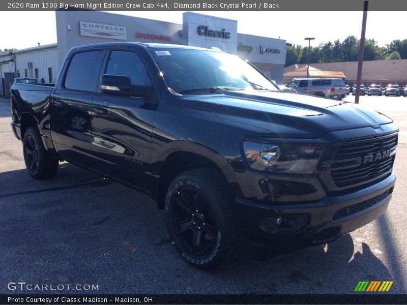 Diamond Black Crystal Pearl / Black 2020 Ram 1500 Big Horn Night Edition Crew Cab 4x4