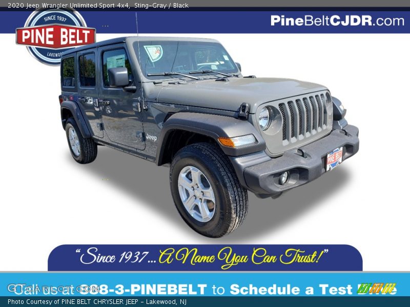 Sting-Gray / Black 2020 Jeep Wrangler Unlimited Sport 4x4
