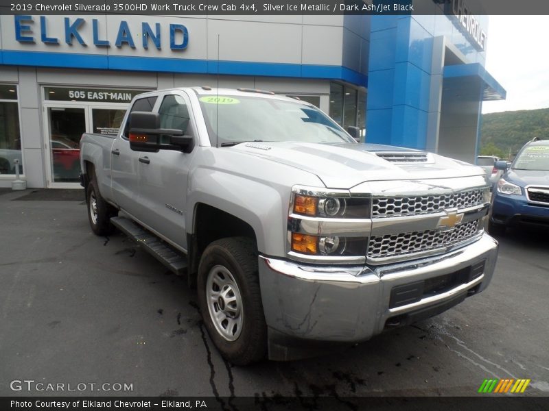Silver Ice Metallic / Dark Ash/Jet Black 2019 Chevrolet Silverado 3500HD Work Truck Crew Cab 4x4