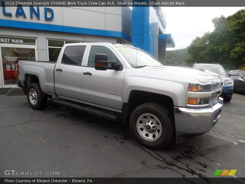 Silver Ice Metallic / Dark Ash/Jet Black 2019 Chevrolet Silverado 3500HD Work Truck Crew Cab 4x4