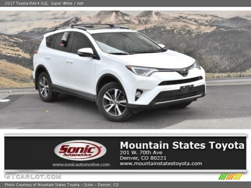 Super White / Ash 2017 Toyota RAV4 XLE