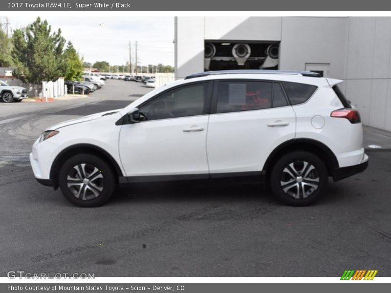 Super White / Black 2017 Toyota RAV4 LE