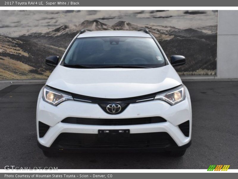 Super White / Black 2017 Toyota RAV4 LE